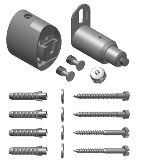 Kermi Befestigungs-Set 2, Ideos RAL9016, ZB03420001